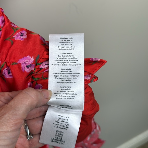 NEW ROTATE Floral Printed Mini Ruffle Dress 6 - Picture 10 of 16